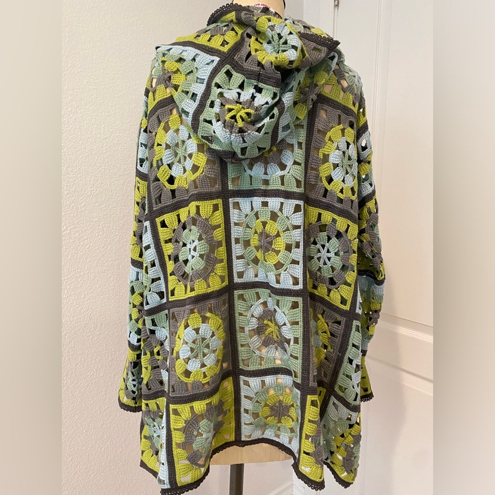 Johnny Was Fauna Crochet Cardigan In Multi - Picture 5 of 5